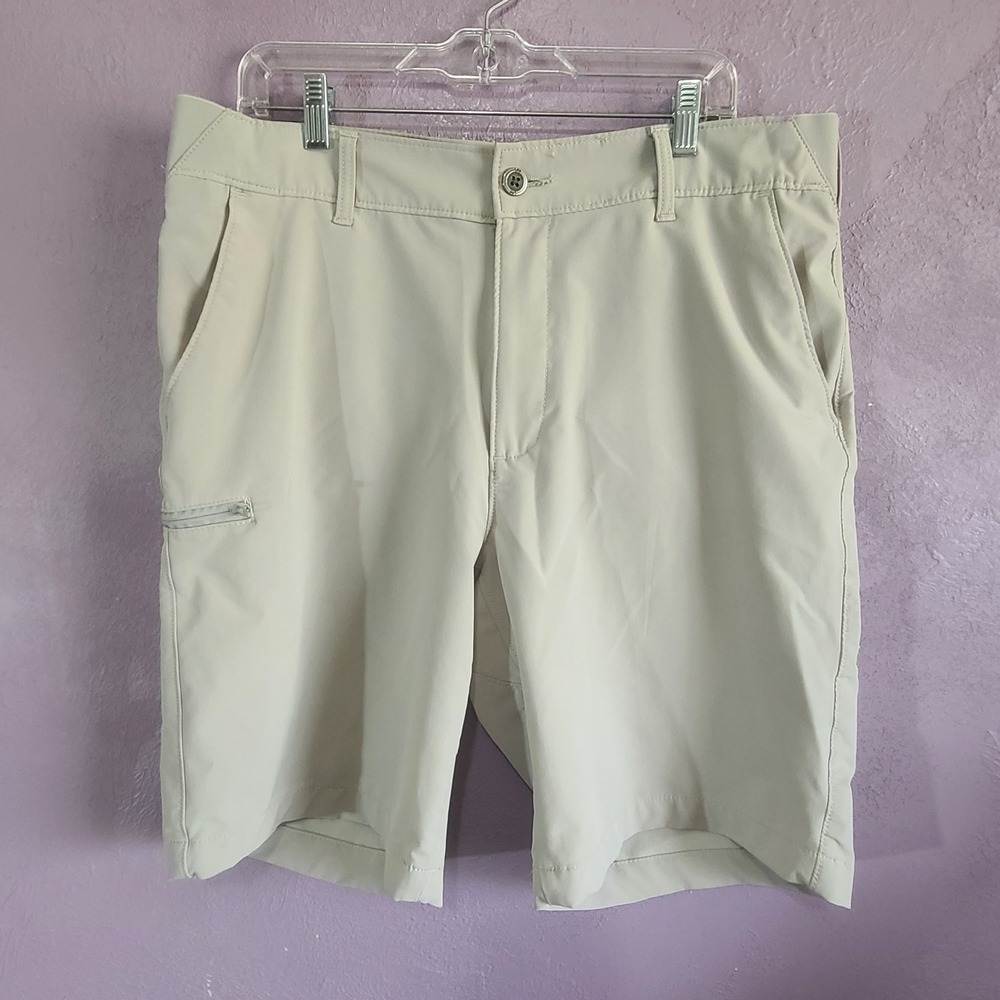 Lee Performance Series Tri-Glex Shorts Mens 36 Tan Stretch Golf Hiking 4185007
